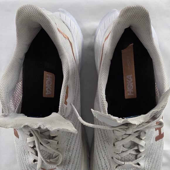 HOKA ONE ONE MEN WHITE COPPER MACH 5 RUNNING SHOES SIZE 10.5 D - 1127893 WCPP - Picture 8 of 15
